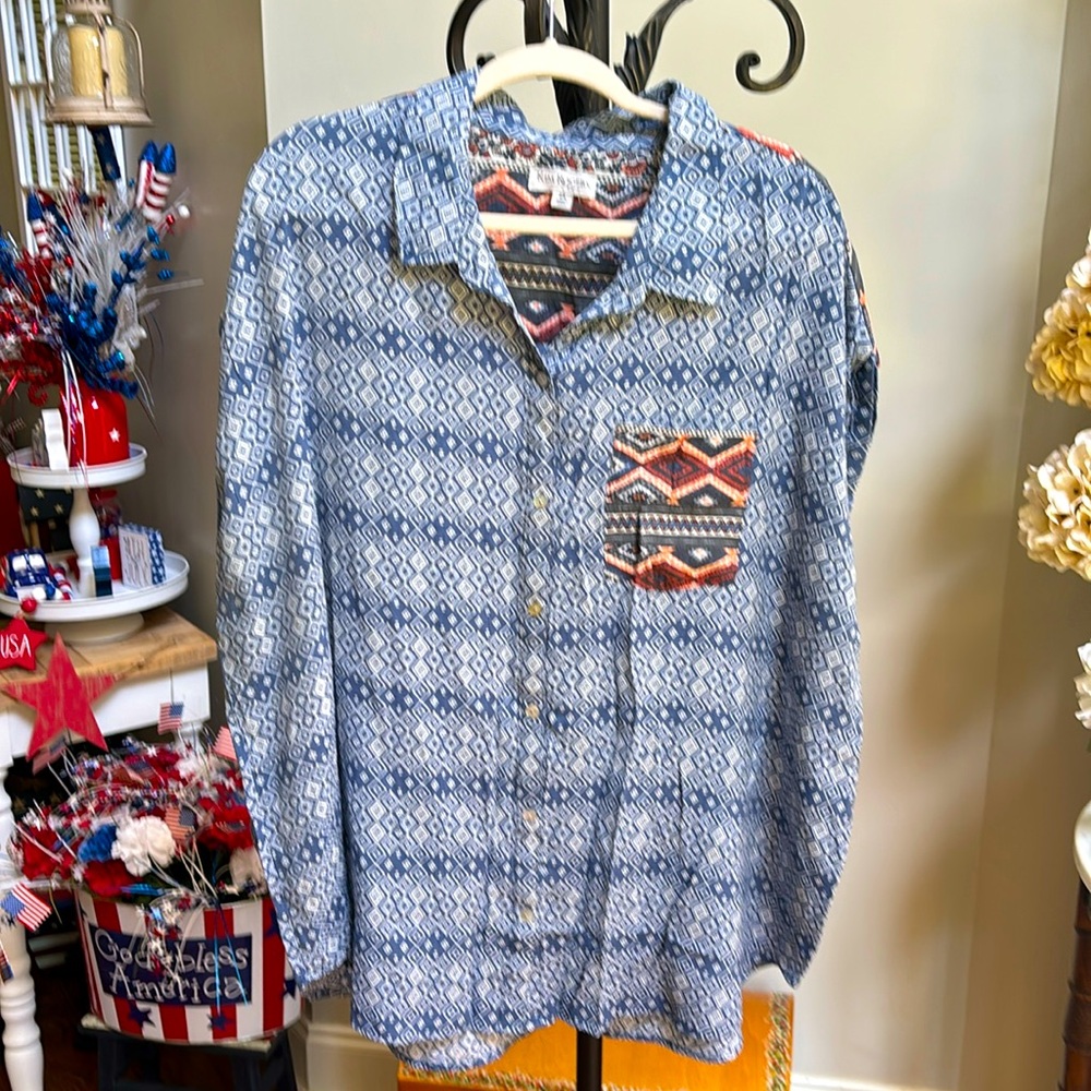 Blue Printed Shirt